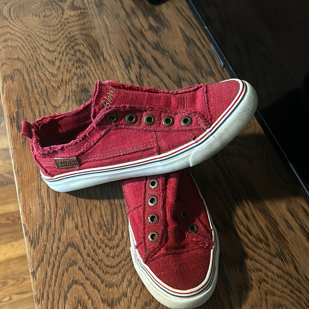 Women’s size 7 red slip on blowfish